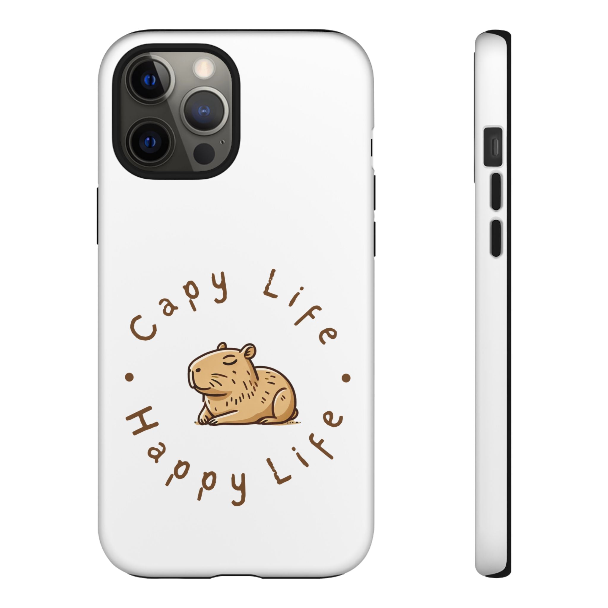 Capy Life Happy Life Signature Logo Phone Case