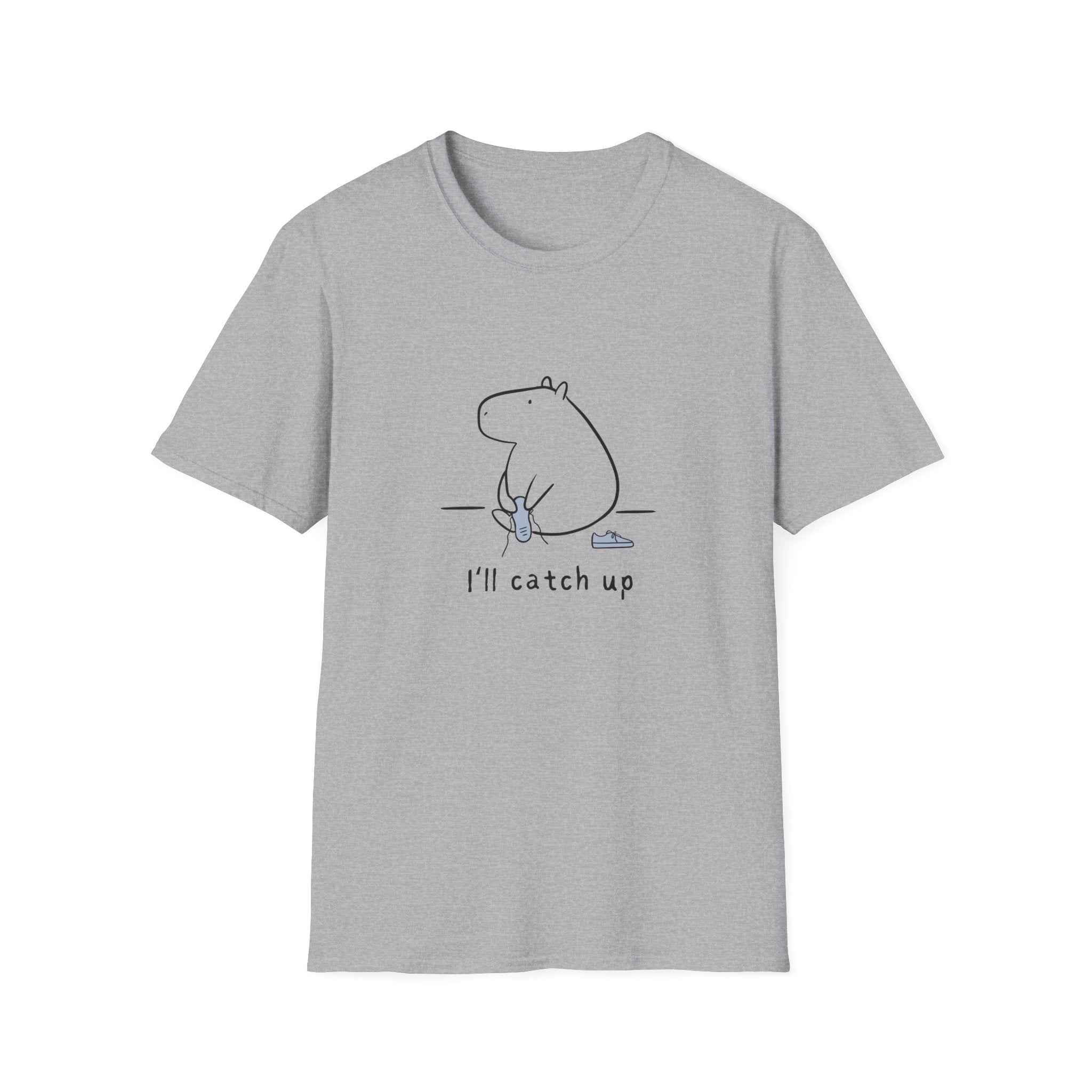 “I’ll Catch Up” Shirt  – Funny Capybara Softstyle Tee