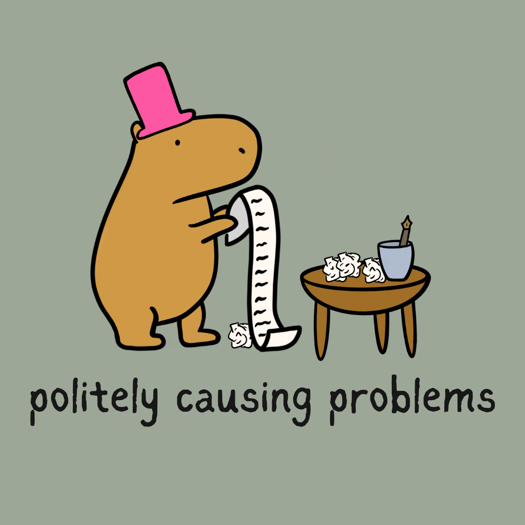 Politely causing problems - Softstyle Adult T-Shirt