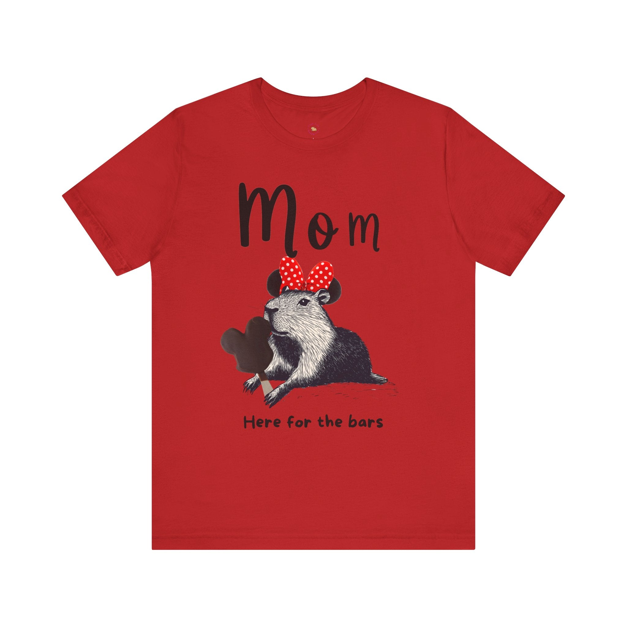 Mom Theme Park Here for the Bars Tee -  Capybara Ice Cream Unisex Jersey Short Sleeve Shirt