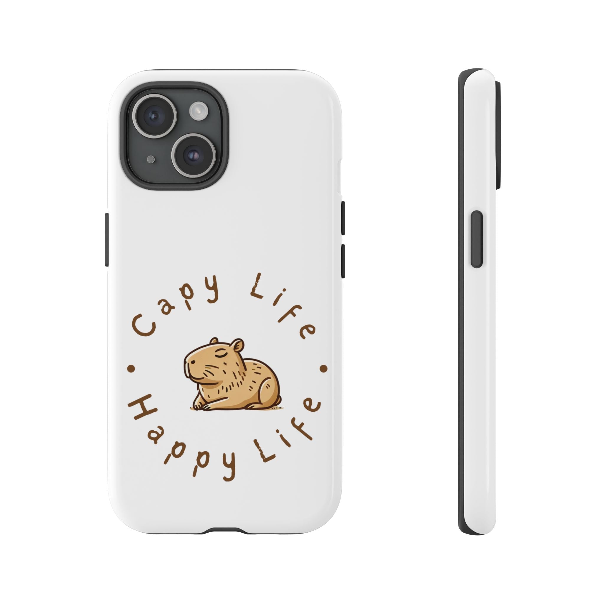 Capy Life Happy Life Signature Logo Phone Case