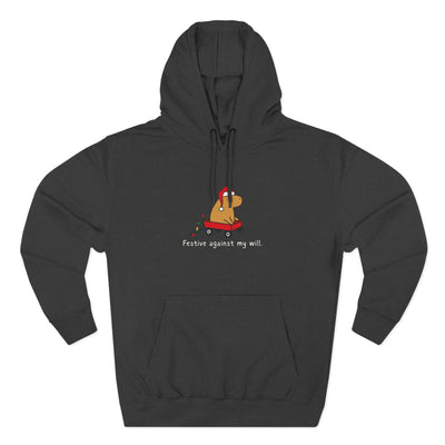 Copy of Festive Against My Will Capybara Adult Hoodie