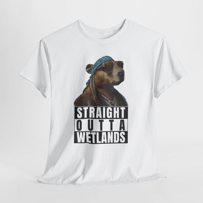 Straight Outta Wetlands, Capybara Unisex Adult Tee