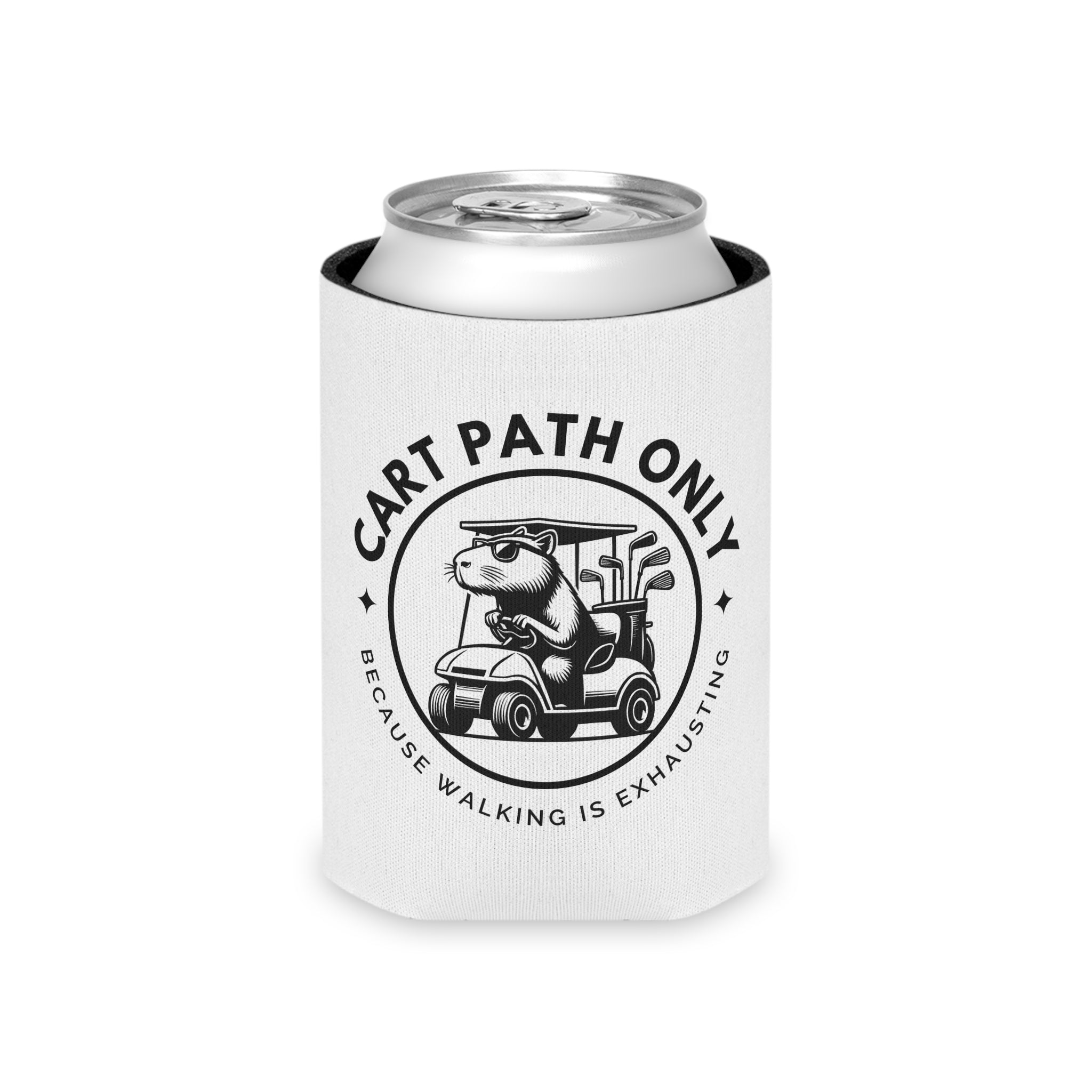 Cart Path Only Koozie – Funny Golf Drink Holder