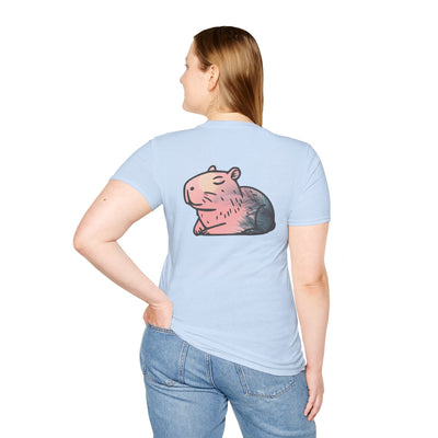 Capybara relaxation t-shirt design - detail view