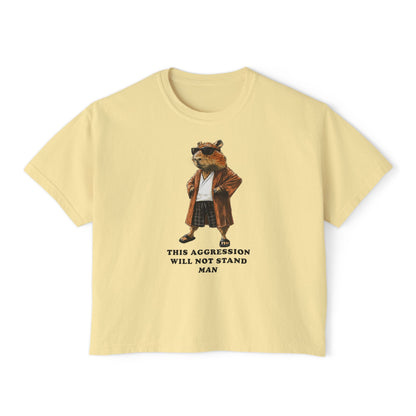 Capybowski 'This Aggression Will Not Stand, Man'  - Boxy Tshirt