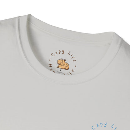 Ocean Chill Capybara Unisex Softstyle T-Shirt - Relaxed Fit Graphic Tee