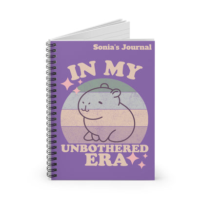 In My Unbothered Era Personalized Notebook | Pastel Kawaii Aesthetic Journal by Capy Life