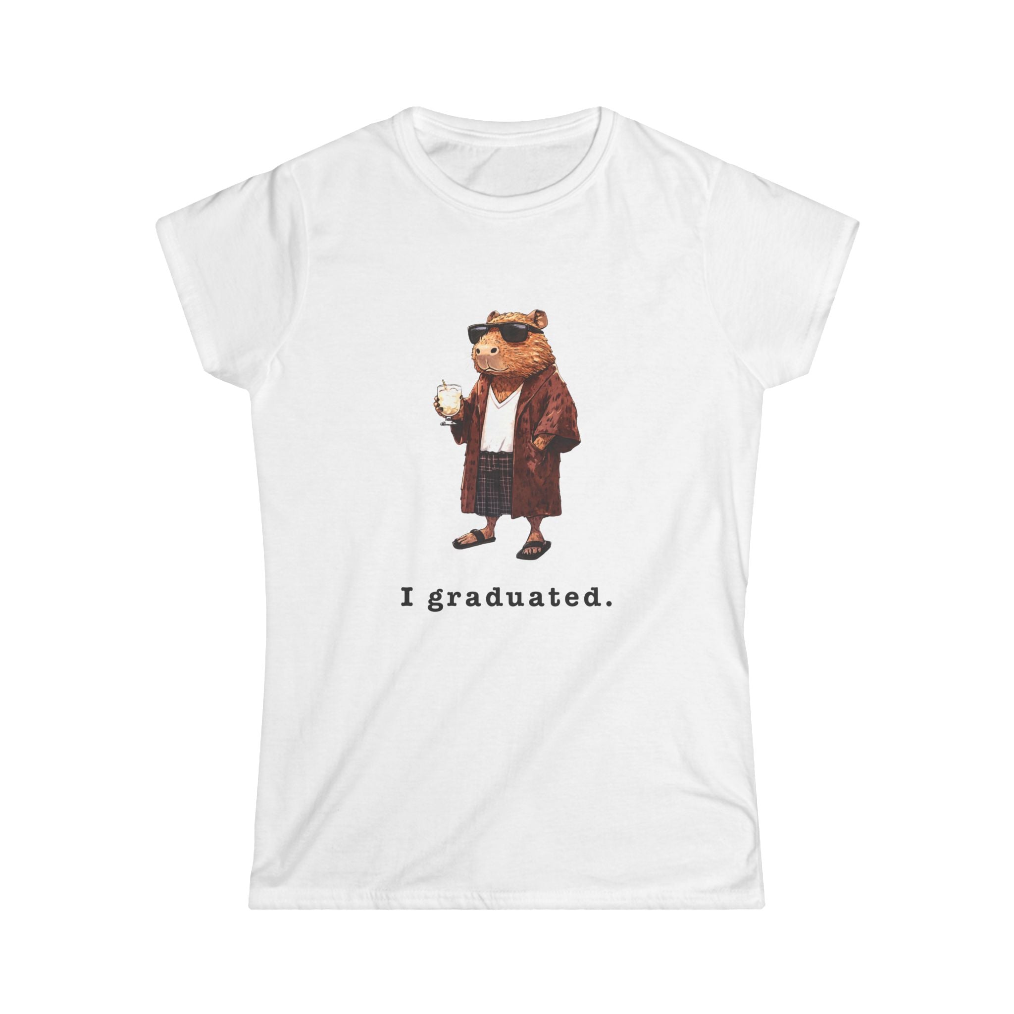 The Big Capybowski "I graduated" -  Women's Softstyle Tee