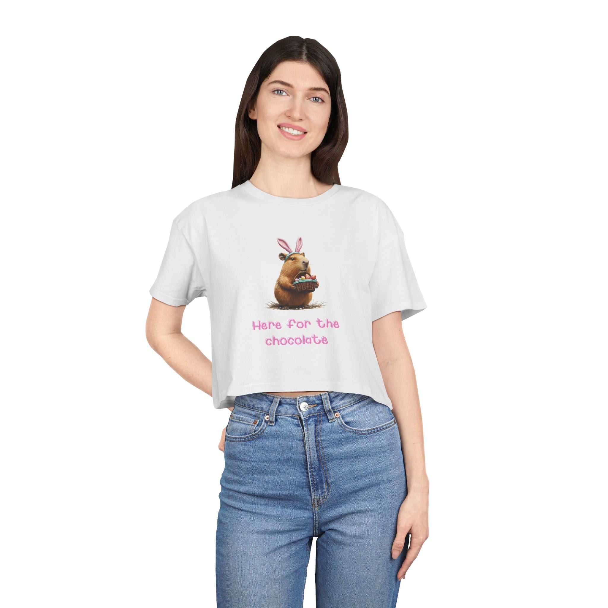 Here for the Chocolate - Women's Crop Tee