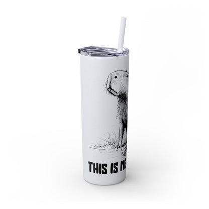 This Is Me Unbothered – Capybara Coffee Skinny Tumbler