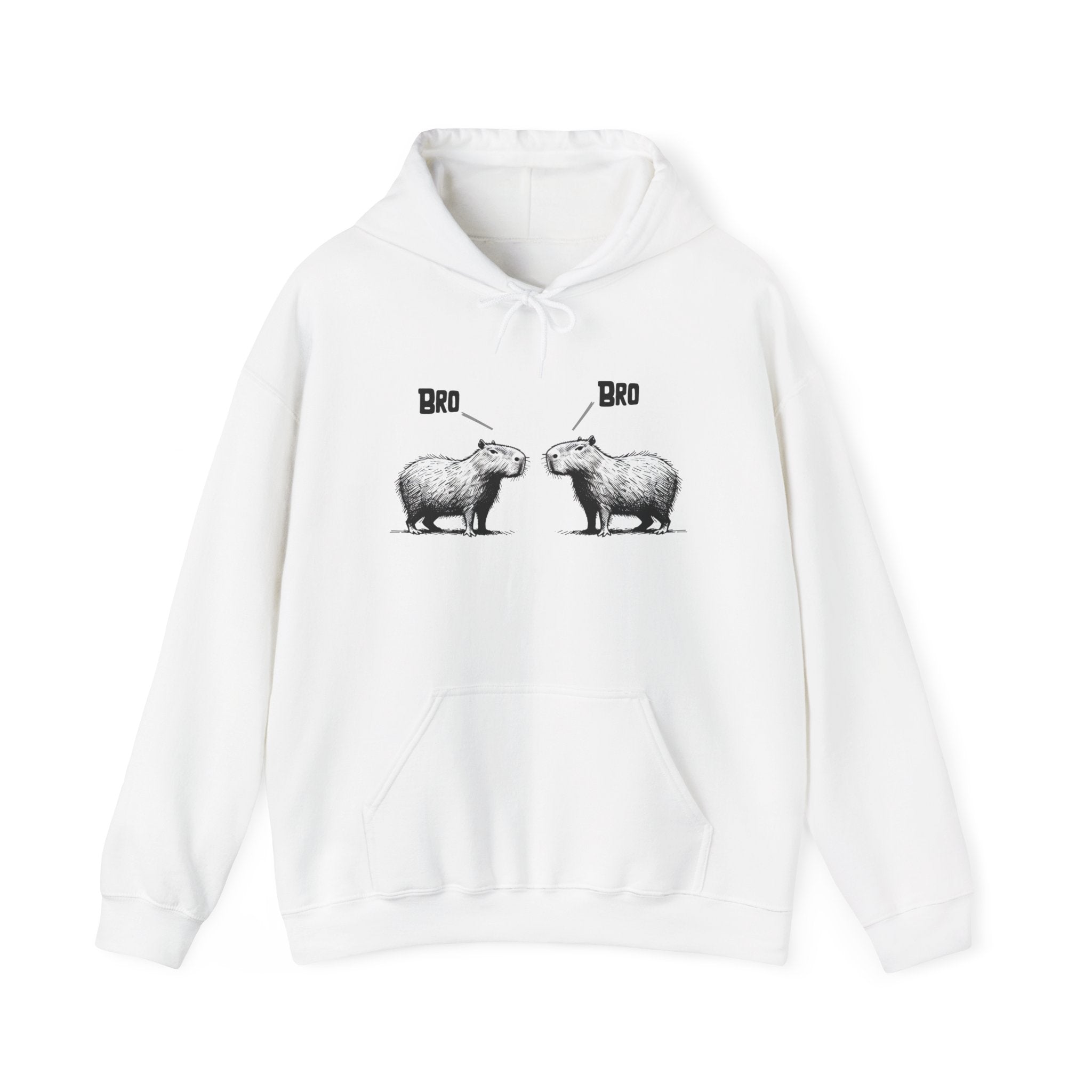 Bro Bro Sweatshirt – Classic Fit Gildan Crewneck – Funny Capybara Design for Kids & Adults