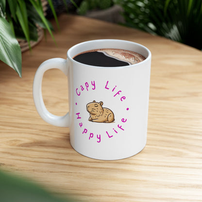 Signature Capy Life Happy Life Mug