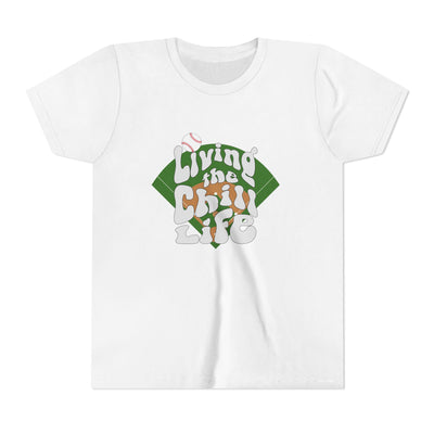 Living the Chill Life Baseball Diamond - Unisex Youth Tee - detail view
