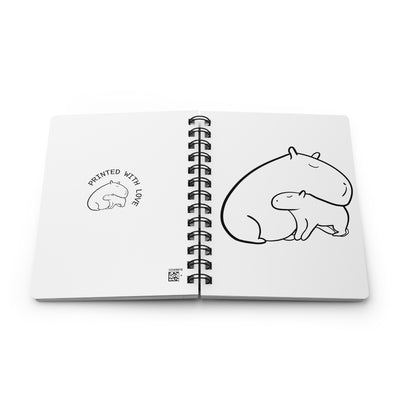 Capybara Cuddles Notebook – Cute Animal Spiral Journal
