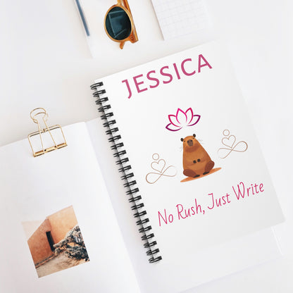Zen Capybara Personalized Notebook | Mindfulness & Self-Care Journal | Unique Gift Notebook