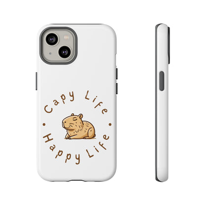 Capy Life Happy Life Signature Logo Phone Case