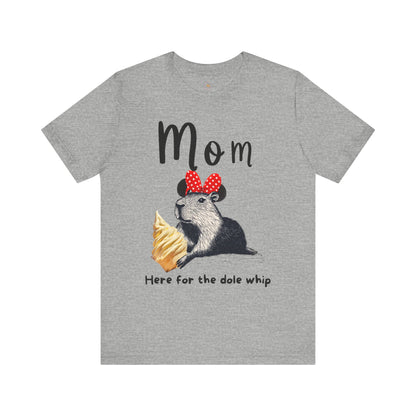 Mom Theme Park Here for the Dole Whip Tee -  Capybara Snack Unisex Jersey Short Sleeve Shirt