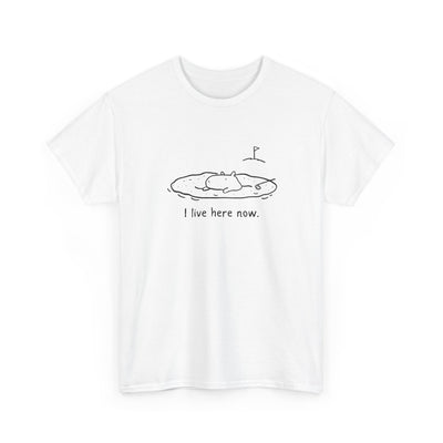 “I Live Here Now” - Funny Golf Capybara Sand Bunker Heavy Tee