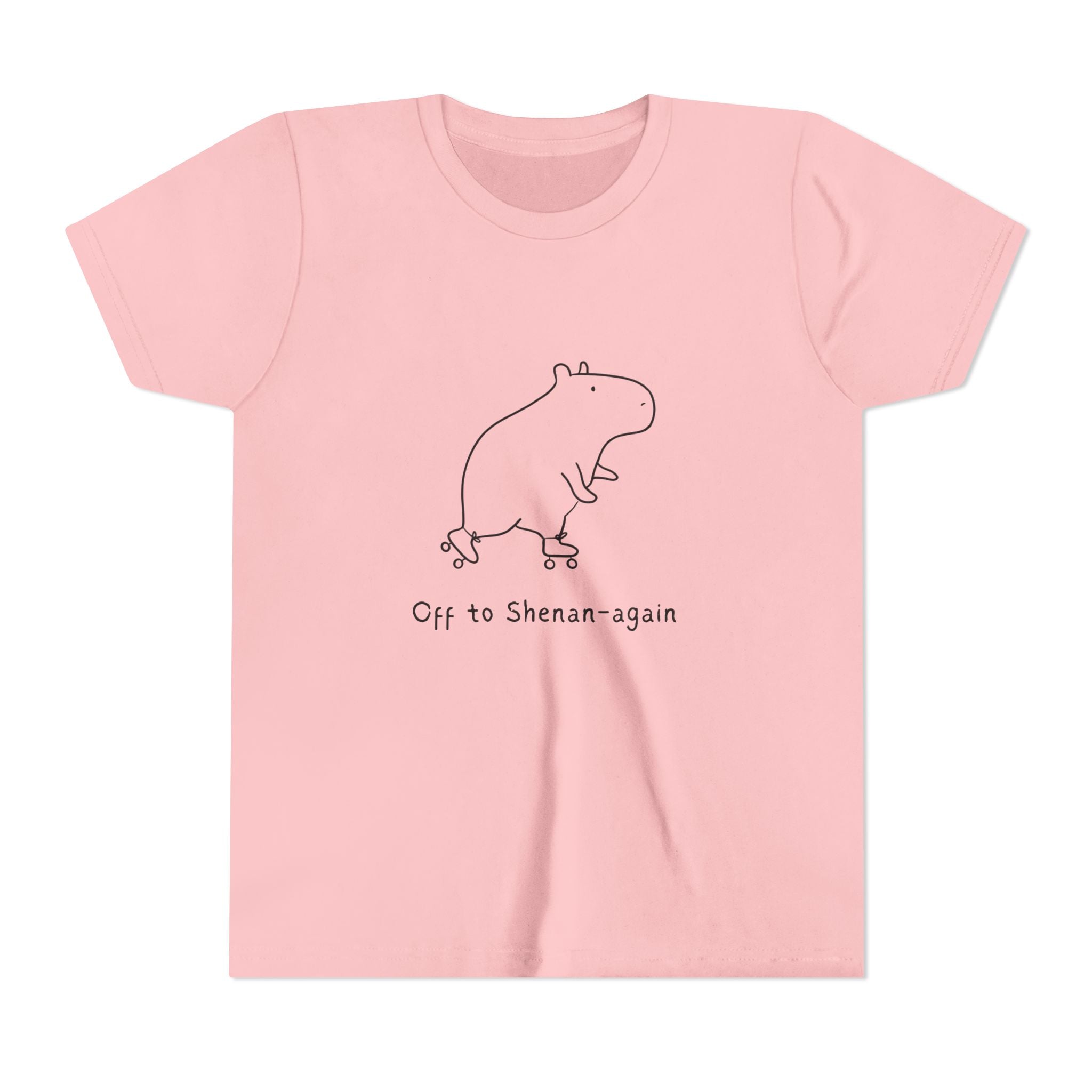 Off to Shenan-Again Kids Shirt – Funny Capybara Graphic Tee