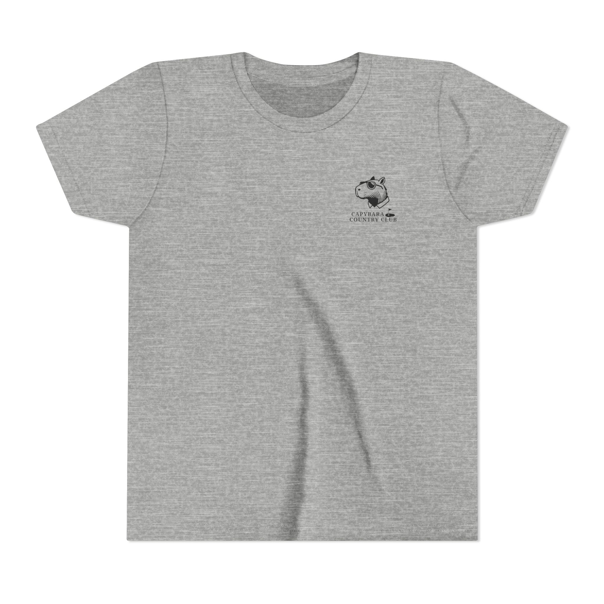 Funny Kids Golf Tee – Cart Path Only Capybara Tee – Country Club Style with Funny Golf Vibes – Chill Youth Polo Alternative