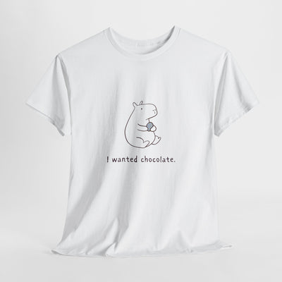 Funny Easter Capybara T-Shirt – “I Wanted Chocolate” Minimalist Easter Shirt, Cute Spring Graphic Tee