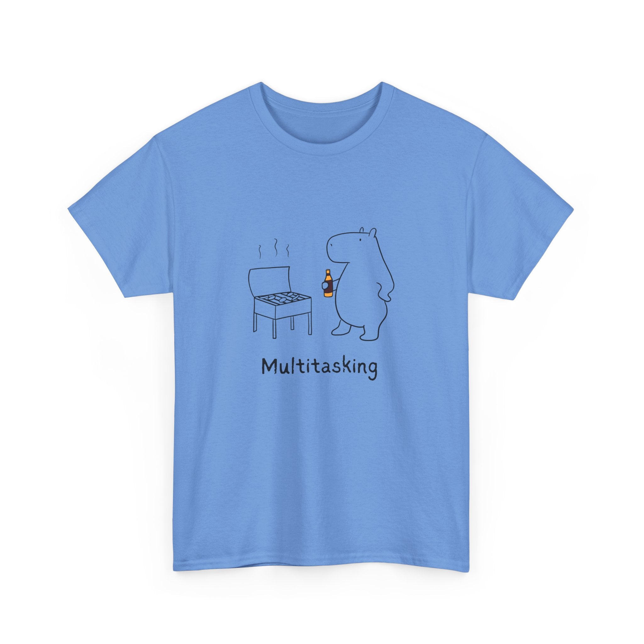 Multitasking BBQ – Funny Capybara Grilling Heavy Tee