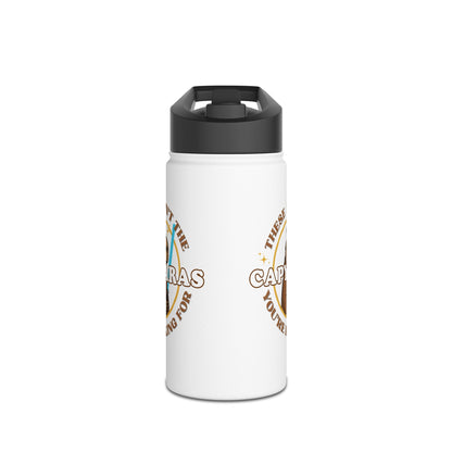 Star Wars Kids Water Bottle – These Aren’t the Capybaras You’re Looking For – Funny Obi-Wan Capybara Parody – 12oz Stainless Steel Bottle – Sci-Fi Gift
