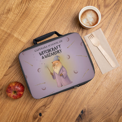 Professor Chillindore Lunchbox – Capybara School of Witchcraft and Wizardry - Dumbledore-Inspired Capybara Lunchbox for Kids – Magical Nap Wizard Design – Chill Back to School Gift