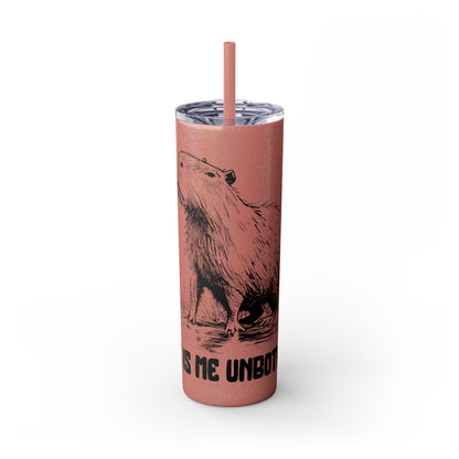 This Is Me Unbothered – Capybara Coffee Skinny Tumbler