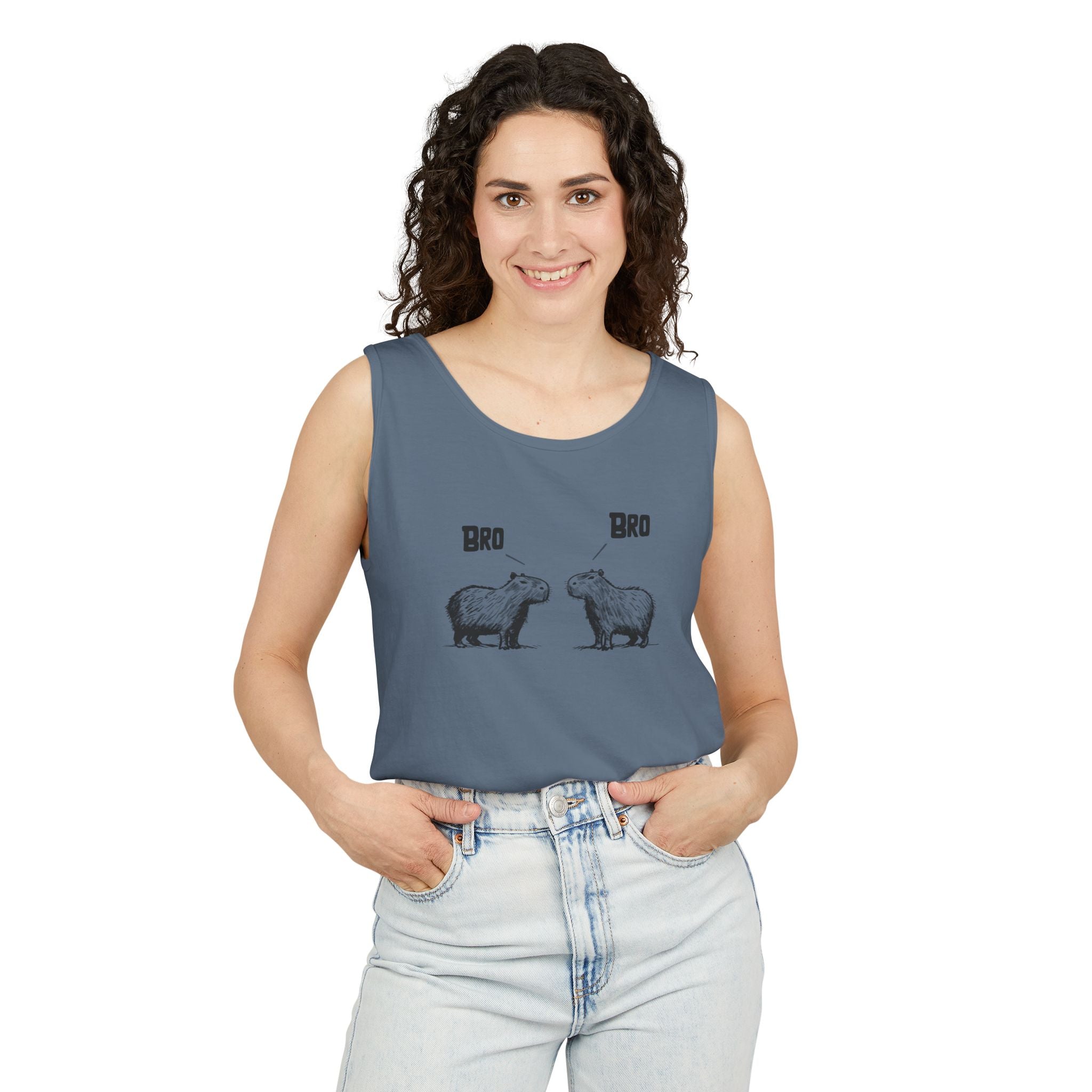 “Bro Bro’” Funny Capybara Premium Comfort Colors Tank