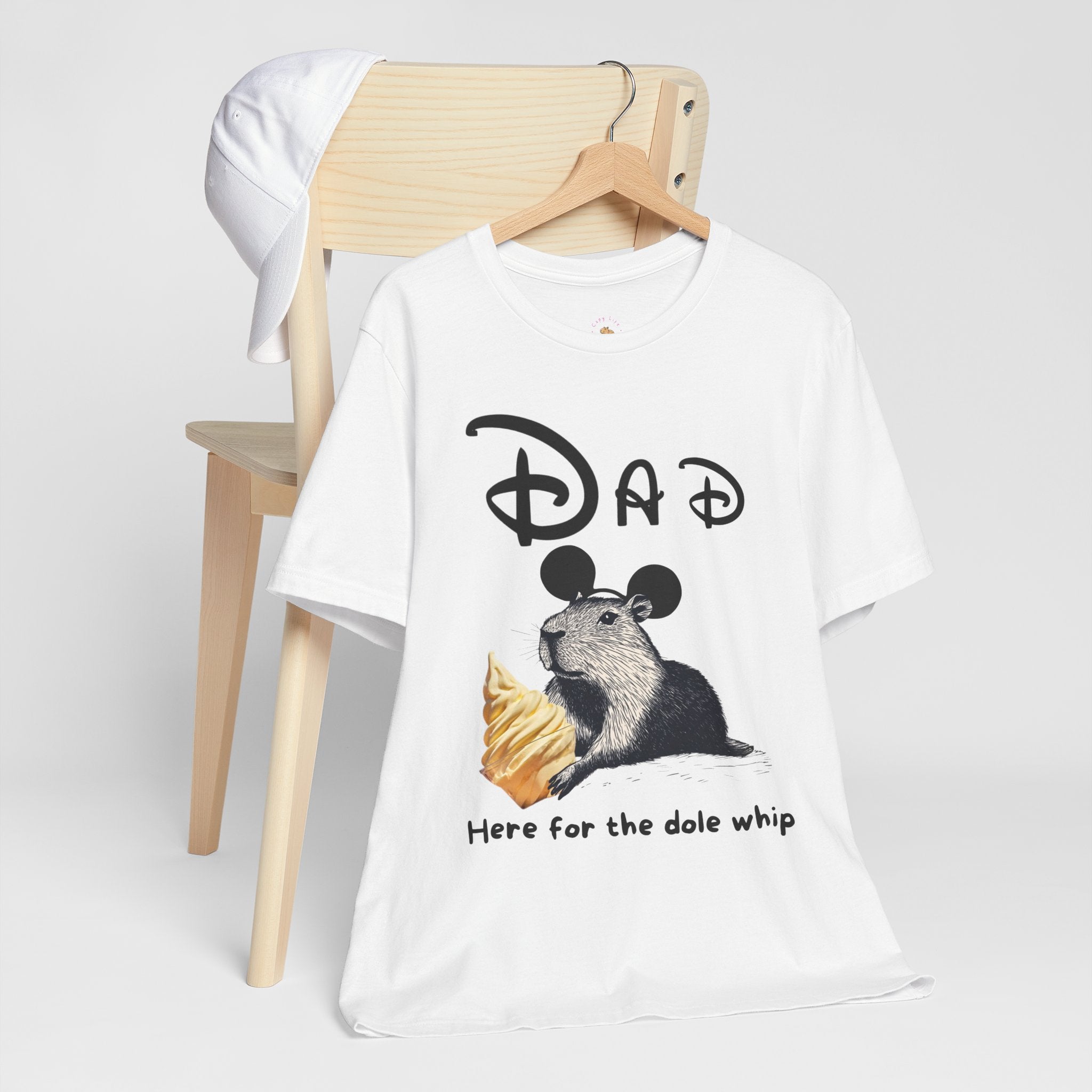 Dad Theme Park Here for the Dole Whip Tee -  Capybara Snack Unisex Jersey Short Sleeve Shirt