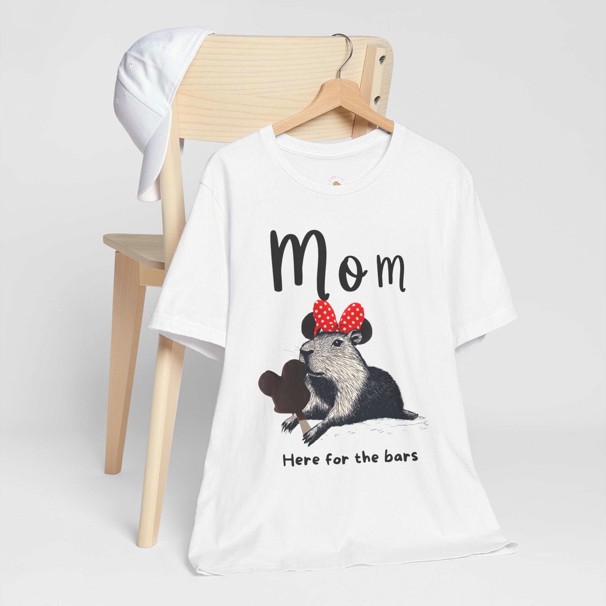 Mom Theme Park Here for the Bars Tee -  Capybara Ice Cream Unisex Jersey Short Sleeve Shirt