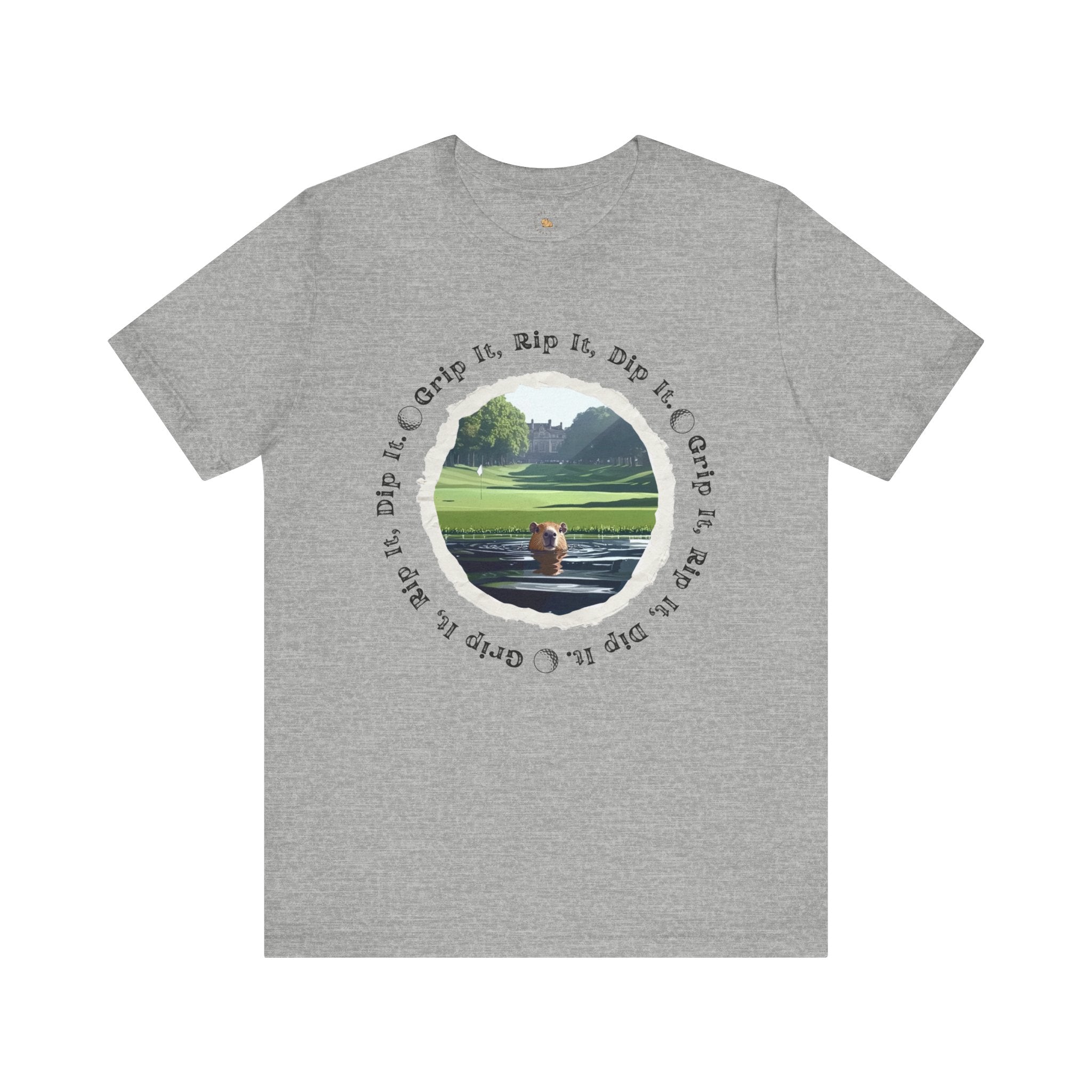 Capybara Grip It, Rip It, Dip It Tee (Capy Golf Edition)