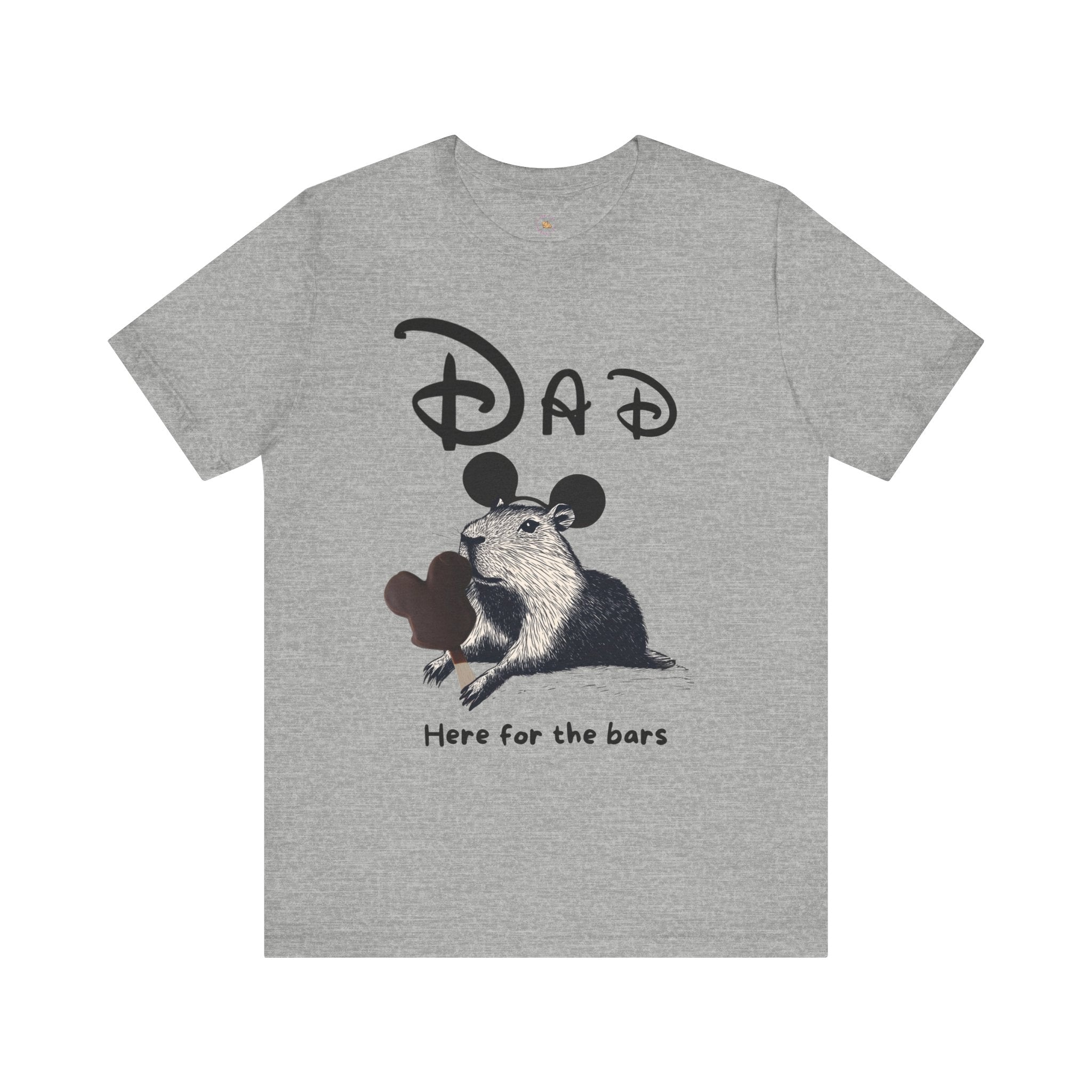 Dad Theme Park Here for the Bars Tee -  Capybara Ice Cream Unisex Jersey Short Sleeve Shirt