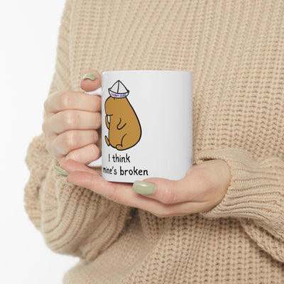 "I think mine's broken" Capybara Funny Coffee Mug