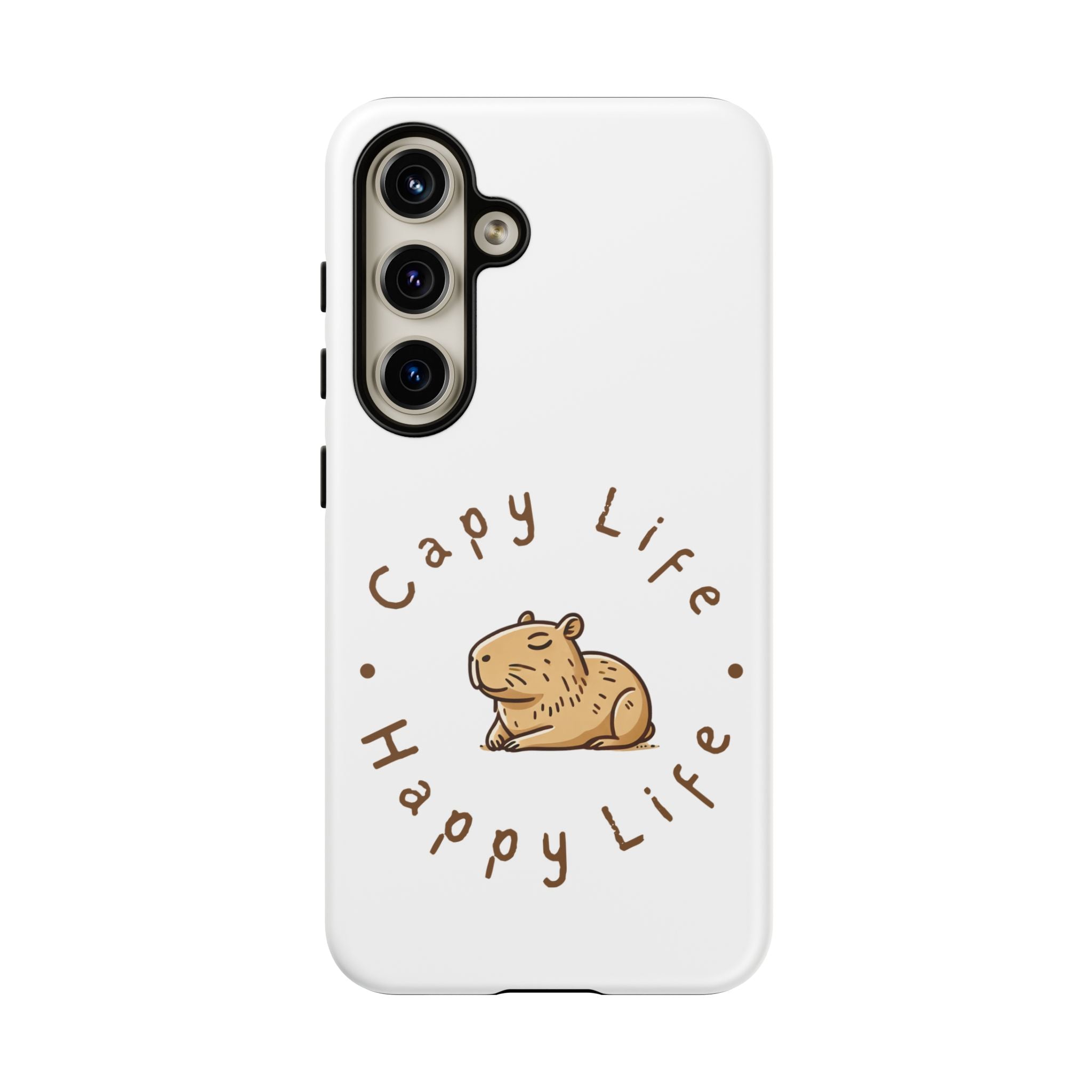 Capy Life Happy Life Signature Logo Phone Case