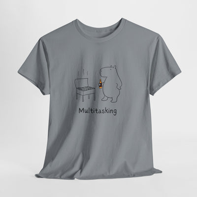 Multitasking BBQ – Funny Capybara Grilling Heavy Tee