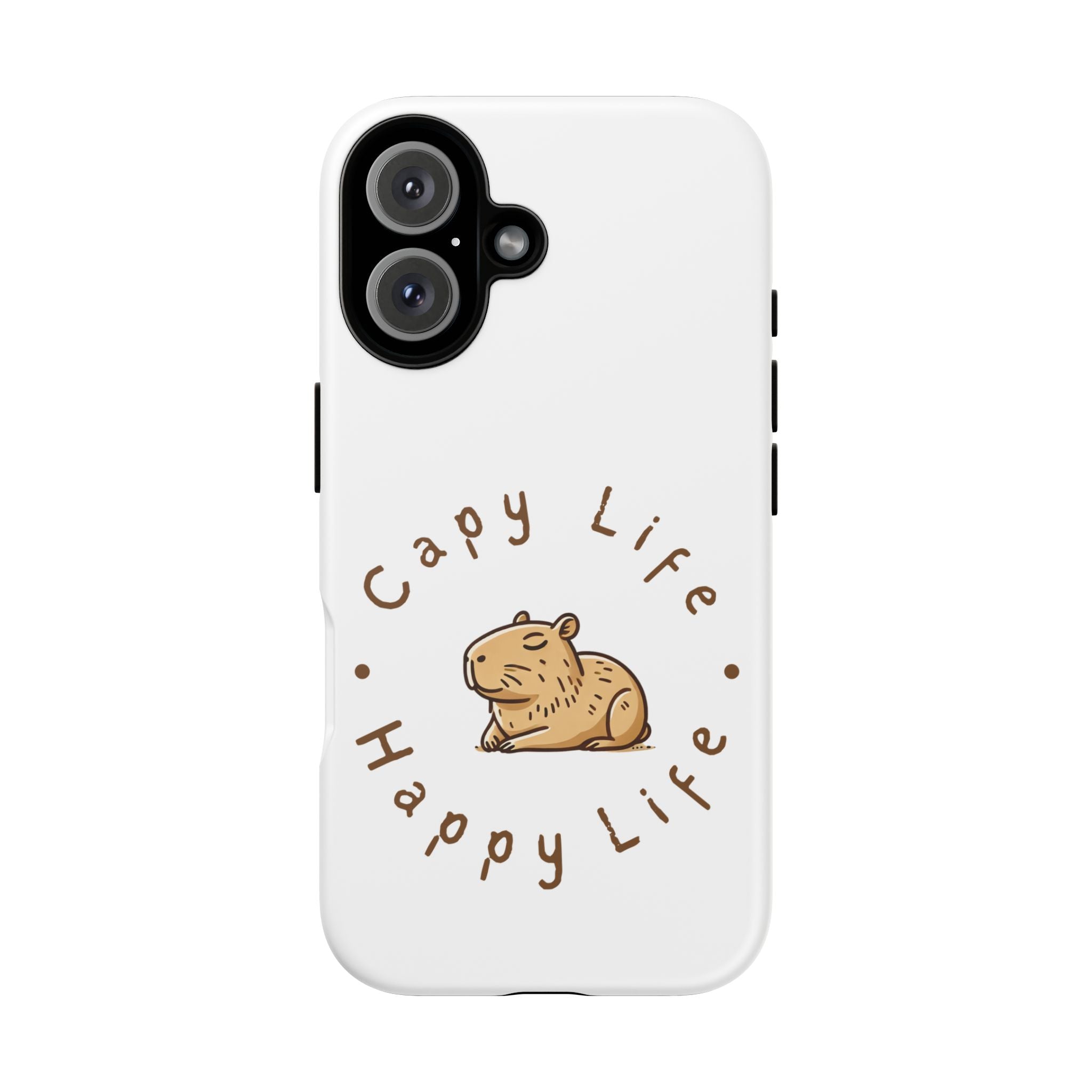 Capy Life Happy Life Signature Logo Phone Case