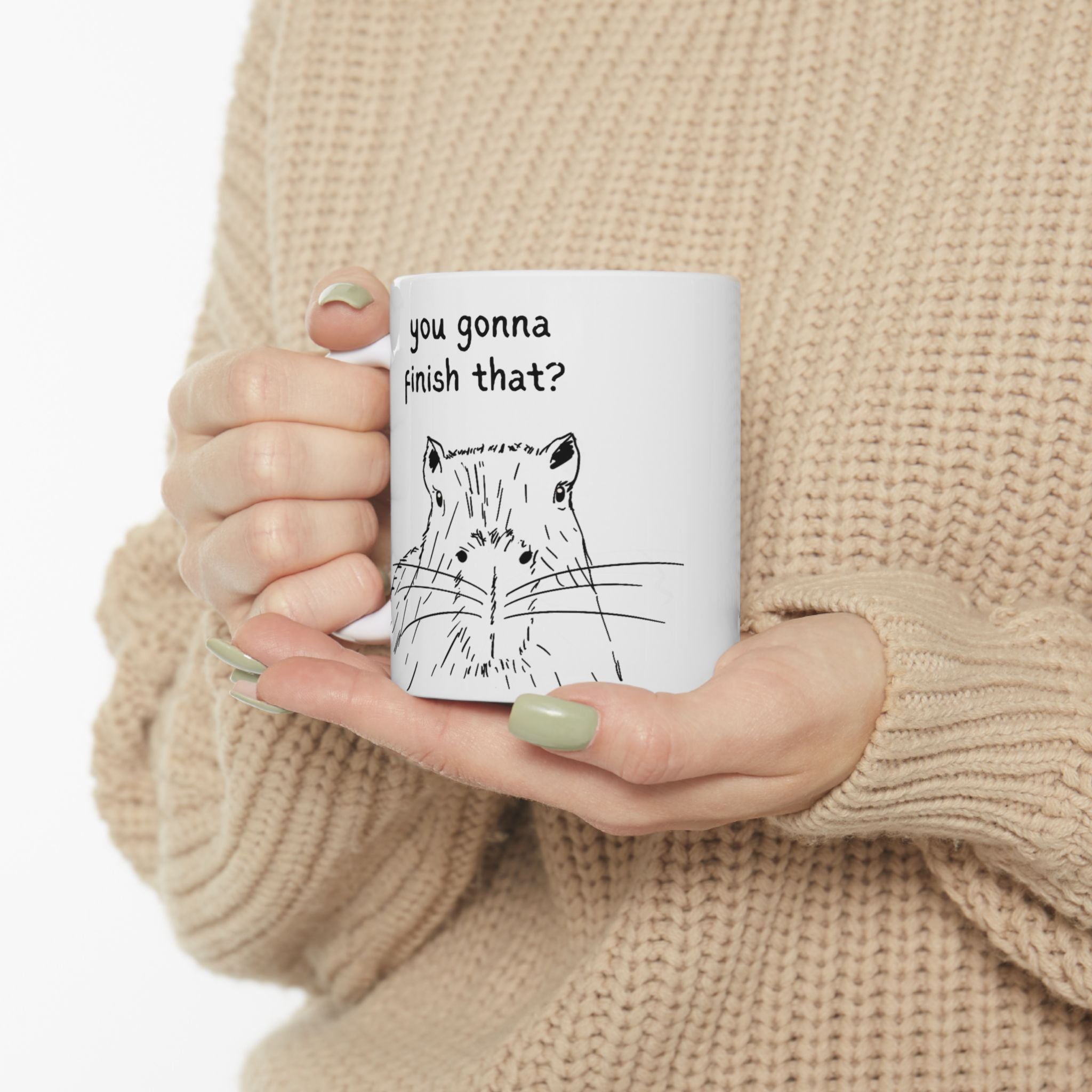 You Gonna Finish That? Funny Capybara Coffee Mug