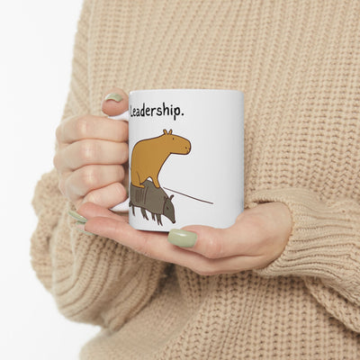 "Leadership" Capybara Office Humor Coffee Mug