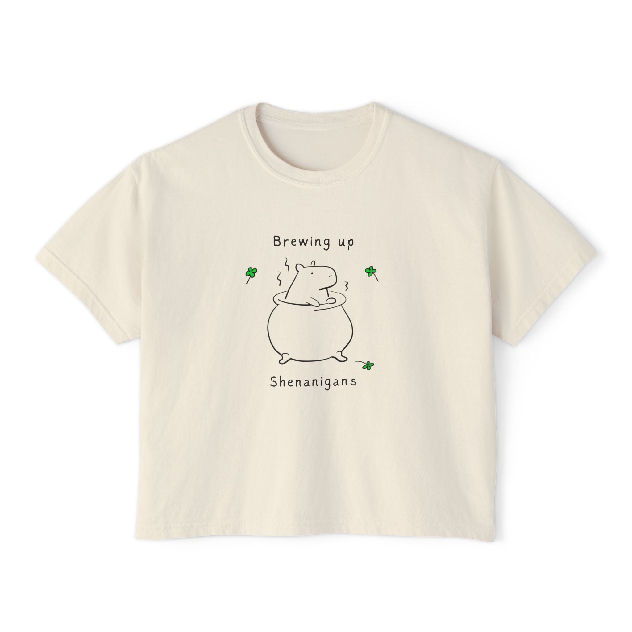 Capybara St Patricks Day t-shirt design - detail view