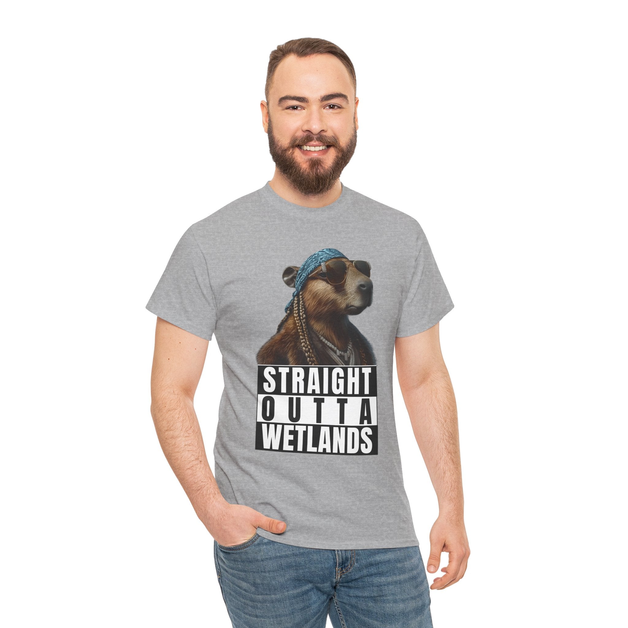 Straight Outta Wetlands, Capybara Unisex Adult Tee