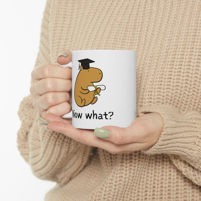"Now what?” Capybara Graduation Aftermath Coffee Mug