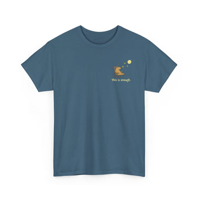 “This Is Enough” Left Chest Capybara Moonlight Heavy Tee