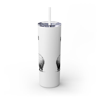 Ho Ho Ho Capybara Christmas Cup for Holiday Vibes - Skinny Tumbler