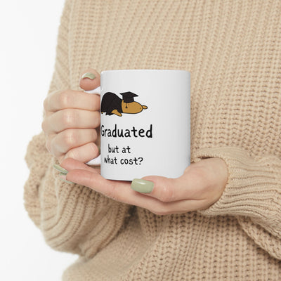 "Graduated, but at what cost?” Capybara Graduation Coffee Mug