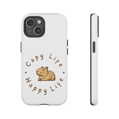 Capy Life Happy Life Signature Logo Phone Case