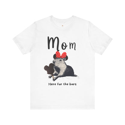 Mom Theme Park Here for the Bars Tee -  Capybara Ice Cream Unisex Jersey Short Sleeve Shirt