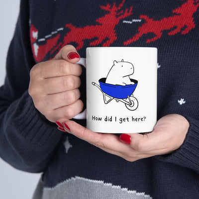How Did I Get Here? Funny Capybara Coffee Mug